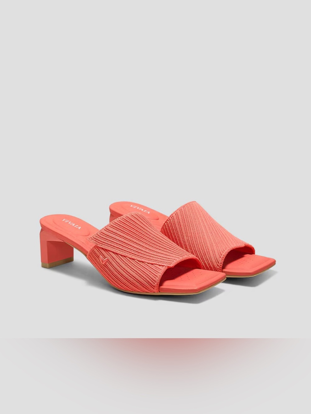 VIVAIA Square-Toe Block Heel Sandals (Jade Pro) SIZE 37 1/2
